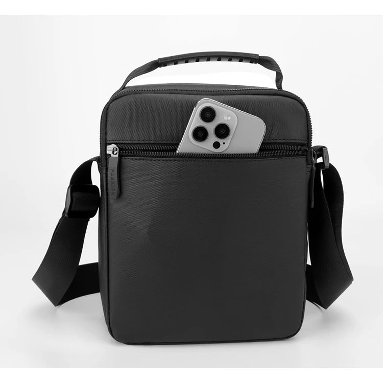 Durable crossbody bag, adjustable shoulder strap, multi-layer design, secure zipper - multifunctional storage bag