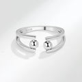 Luxury Infinite Love Adjustable Fidget Rings For Women Rotating Beads Crystal Anxiety Relief Spinning Ring Jewelry Anillos Mujer