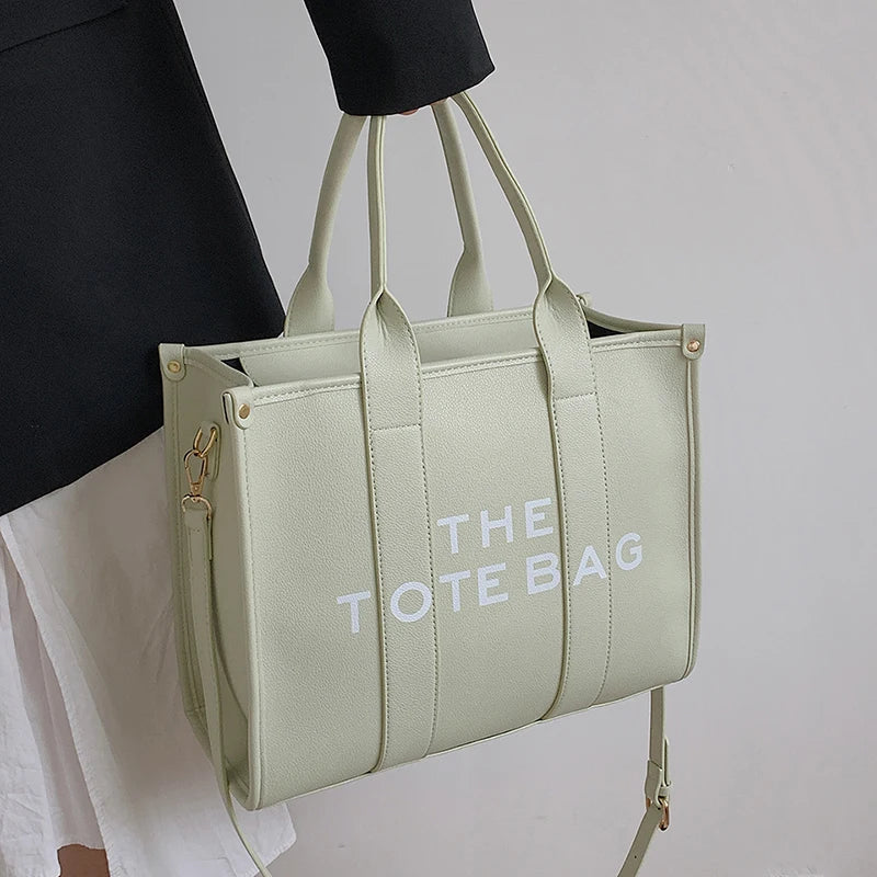 The tote bag For Women Crossbody Female Handbag New Solid Words Lette Leisure Large Bag,Luxury Fashion bag,designer bag for PU
