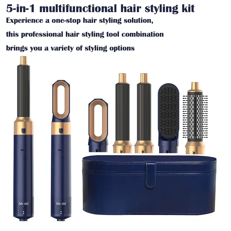 Professional NEW 5 in 1 Hair Dryer Comb Set Professional Hot Air Styler for Hair Curling Straightening and Volumizing At Home