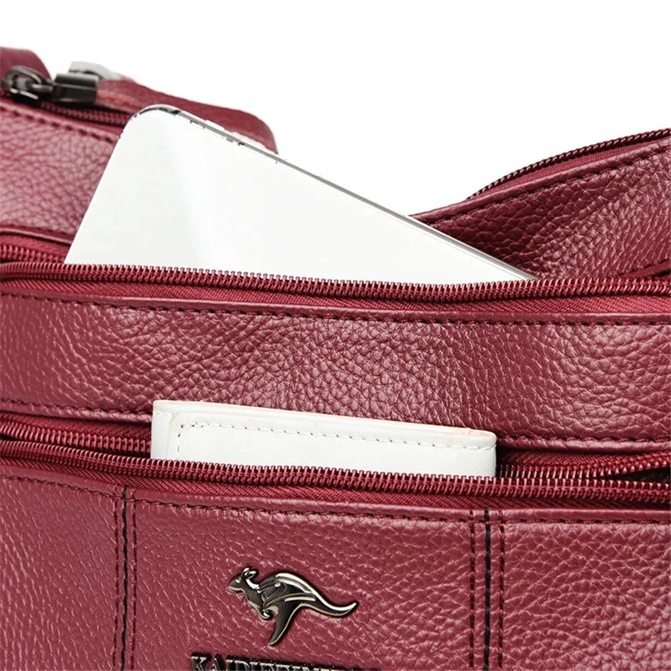 High Quality Soft Leather Luxury Purses and Handbags Women's Bag Designer Multi-pocket Crossbody Shoulder Bag for Women 2024 Sac