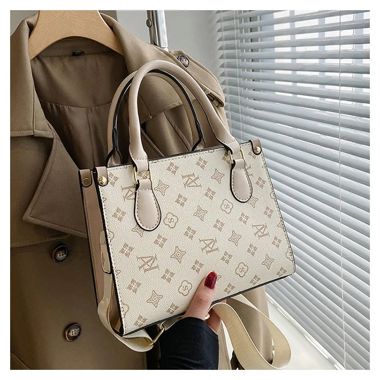 Elegant Ladies Handbag Retro Printed Crossbody Bag for Women Luxury Designer Leather Material Messenger Handbag for Travel