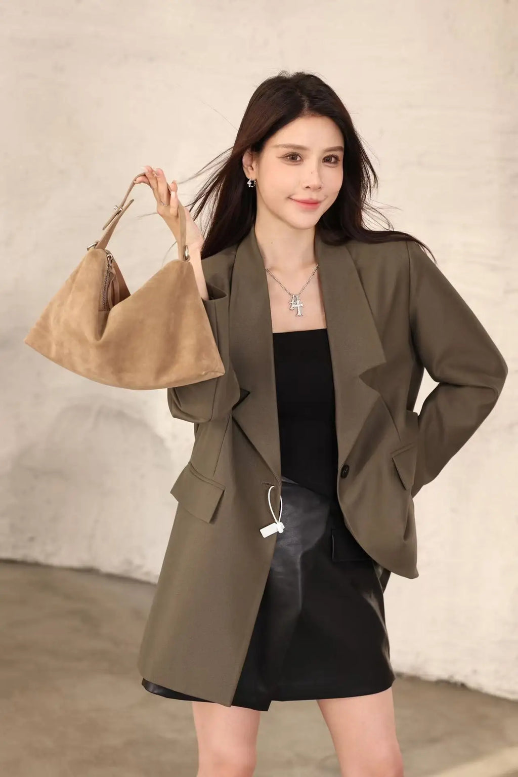 Genuine Grade Autumn Winter Big Boston Luxury Designer Tote Soft Matte Suede Leather Women Handbag Female Shoulder Crossbody Bag
