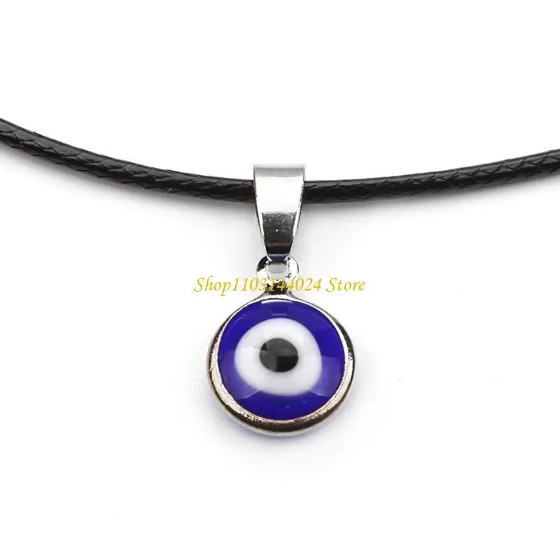 N5KE Blue for Evil Eye Pendant Necklace New Fashionable Women's Good Luck Chain Neckl