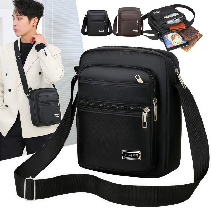 Unisex Outdoor Chest Bag - Multi-Layer Large-Capacity Stylish Oxford Cloth Crossbody Bag, Casual Multifunctional Sports Shoulder Strap with Adjustable Zipper Closure and Anti-Theft Design, Suitable for Daily Commuting, Outdoo