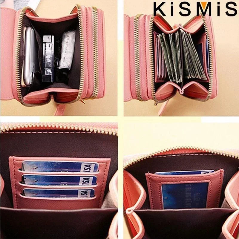 Womens Soft Leather Crossbody Bag Small Wallet Phone Purse Shoulder Bag Fashion Female Handbag