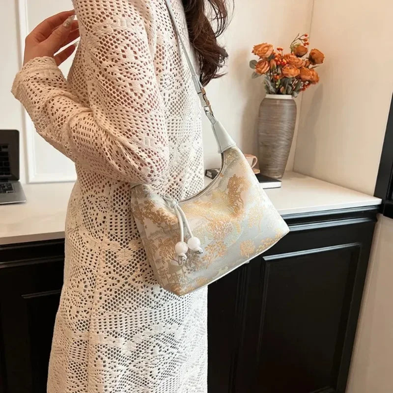 Design Chinese Style Small Crossbody Bags for Women 2025 Luxury Designer Fashion Handbags and Purses Sweet Shoulder Bag