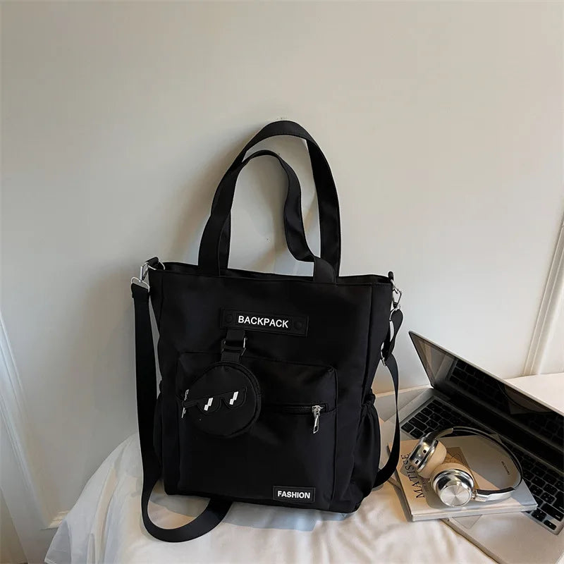 Trendy Crossbody Shoulder Bags for Women Large Capacity Commutre Tote Bag College Style Texture Versatile and Simple Storage Bag