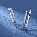 925 Sterling Silver Zircon Stud Earrings For Women High Quality Luxury Bridal Wedding Silver 925 Jewelry
