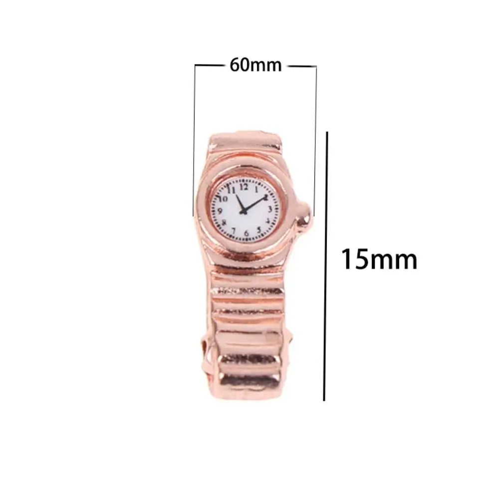 Metal Model Toy Metal Watch Simulation Toy Scene Props Dollhouse Wrist Watch Model Cute Wristwatch Miniature Watch Decorations