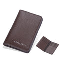 Men's Minimalist Leather Card Wallet Slim Thin Soft Purse Small Credit Card Holder Bank ID Mini Organizer for Men