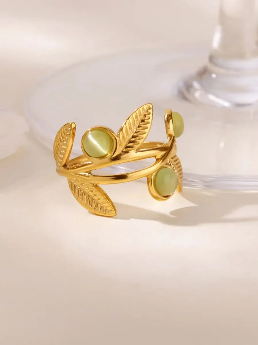 Luxurious Oval Zircon Rings For Women Girls Gold-plated Stainless Steel Ring Wedding Jewelry Elegant Party Mother's Day Gift