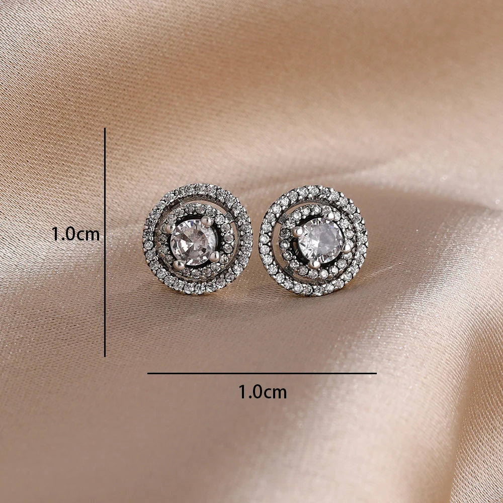 925 Sterling Silver Zircon Stud Earrings Multistyle Earrings For Women Hypoallergenic Elegant Gift For Daily Wear