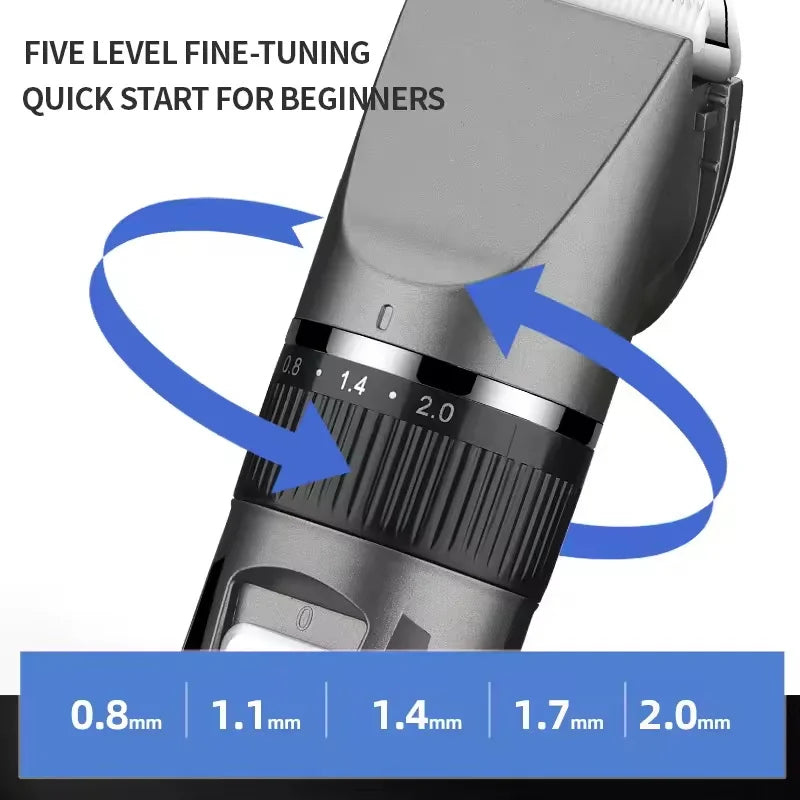 Professional Home Electric Hair Clipper Set with Digital Display, USB Fast Charging, Ceramic Blades & Long Battery Life
