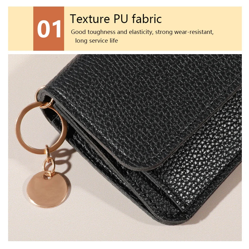 Minimalist Wallet - Water-Resistant, Lightweight, Multi-Card Credit Card Holder with Snap Closure, Perfect for Daily Commute