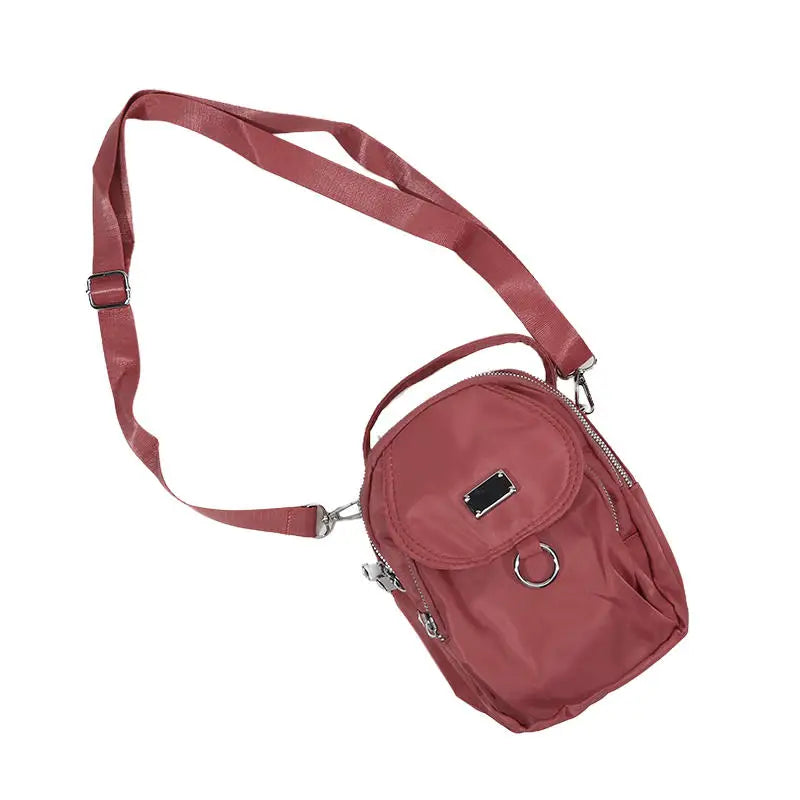 Fashion Simple Oxford Women's Crossbody Bag with Multiple Zipper Pockets Casual Mini Shoulder Bag with Chic Design for Daily Use