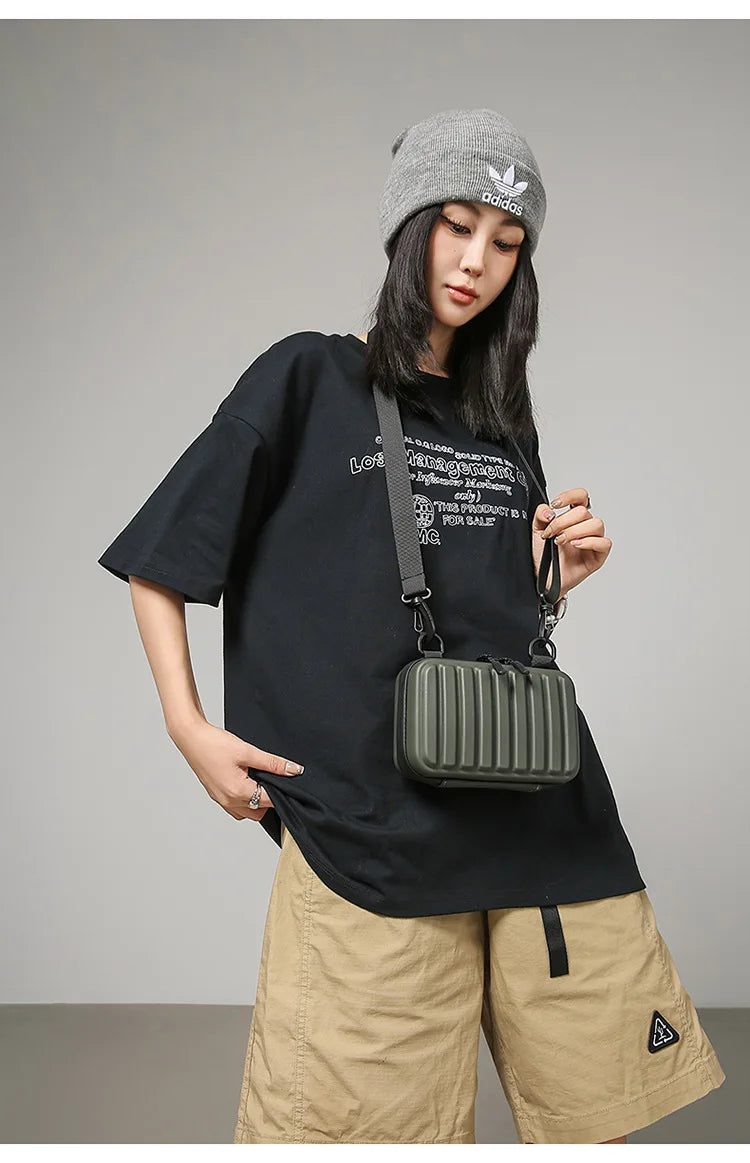 New Design Men's Crossbody Bag Fashion Box Shape Crossbody Bag For Men Women Mini Shoulder Messenger Bag Small Square Handbags