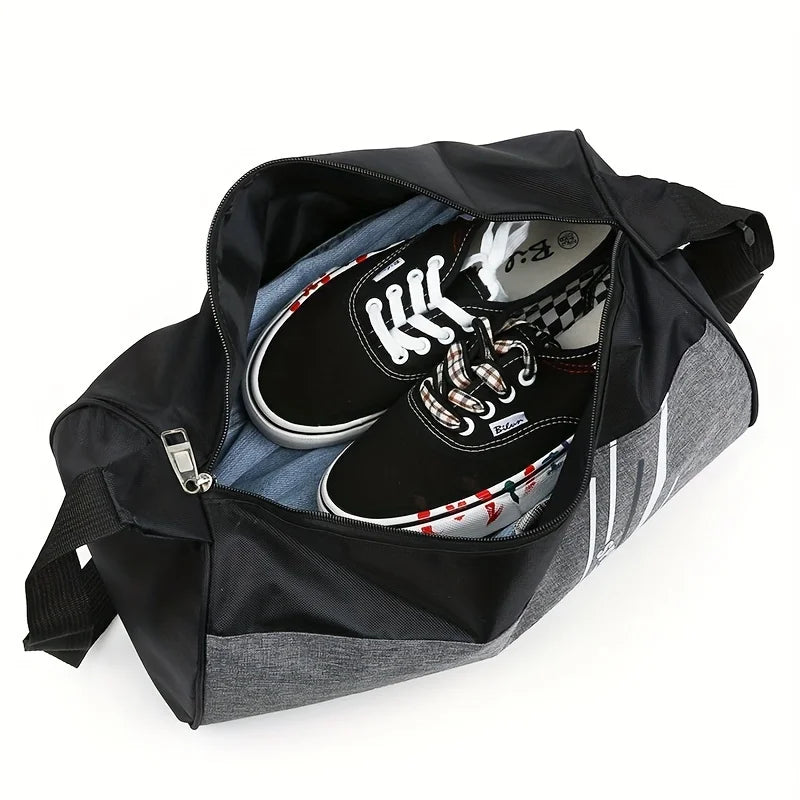 Fashionable Nylon Crossbody Bag for Men with Stylish Letter Design Outdoor Travel Shoulder Pack
