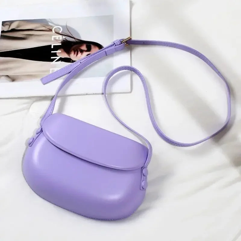 2025 Flap Crossbody Bags Women Mini PU Leather Shoulder Purses and Handbags for Girls Ladies Phone Simple Solid Designer Bag
