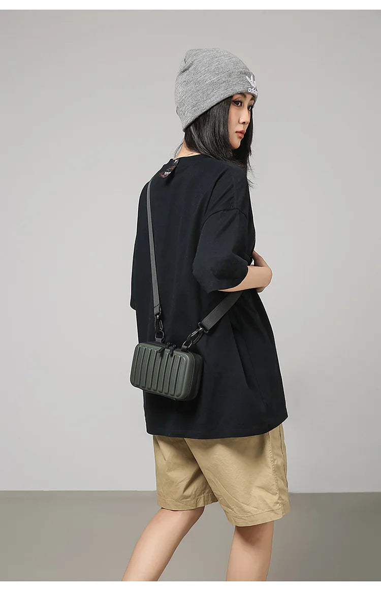 New Design Men's Crossbody Bag Fashion Box Shape Crossbody Bag For Men Women Mini Shoulder Messenger Bag Small Square Handbags