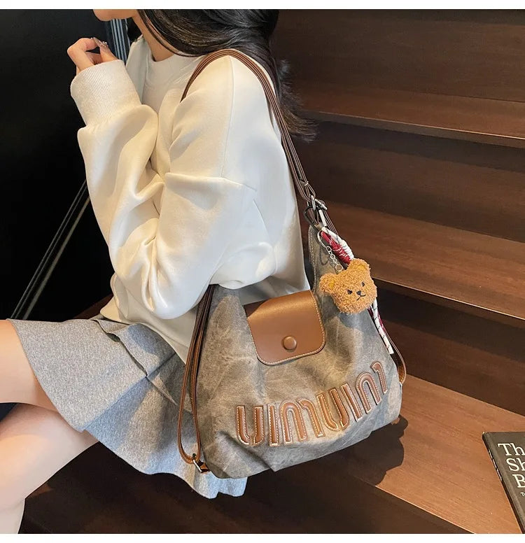 2026 Brown Suede Convertible Tote Backpack, Large Capacity 3-in-1 Work Bag, Adjustable Crossbody Shoulder Bag for Women Commute