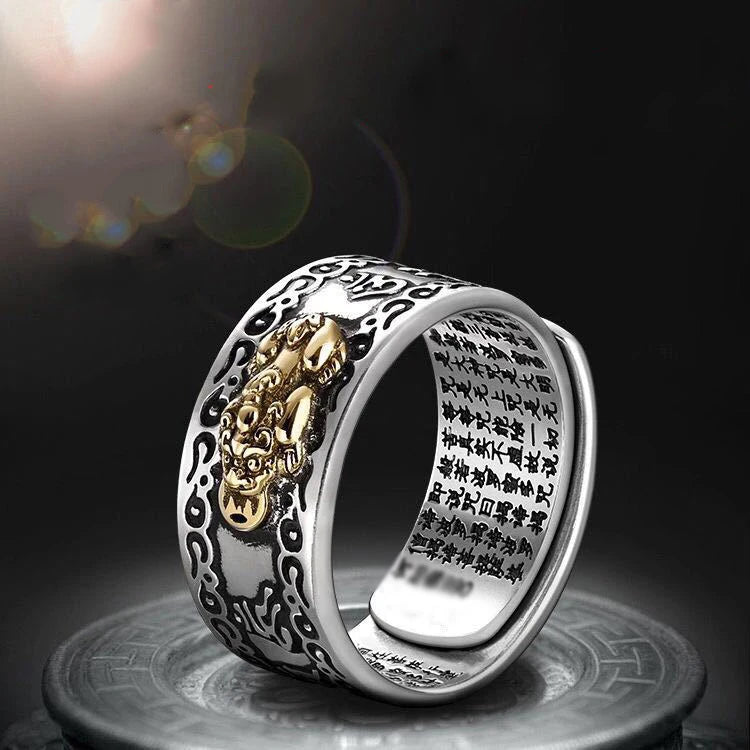 Luck Wealth PIXIU Couple Ring For Woman Men Lovers Women Lady Luxury Open Adjustable Rings Buddhist Jewelry Valentine's Day Gift
