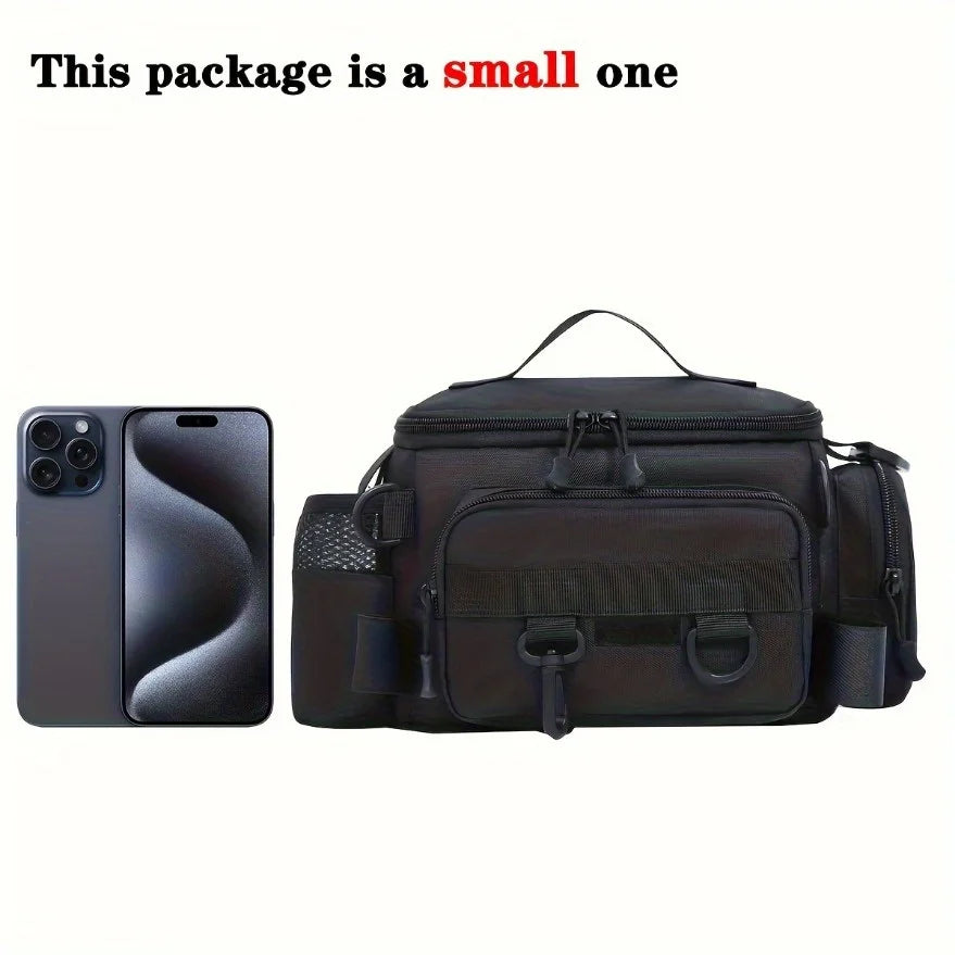 A practical fishing gear bag - canvas waist bag crossbody shoulder bag, universal travel sports bag