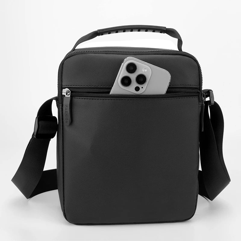 Durable crossbody bag, adjustable shoulder strap, multi-layer design, secure zipper - multifunctional storage bag