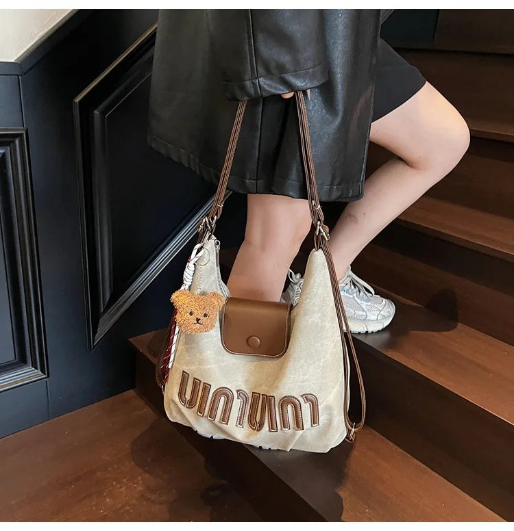 2026 Brown Suede Convertible Tote Backpack, Large Capacity 3-in-1 Work Bag, Adjustable Crossbody Shoulder Bag for Women Commute