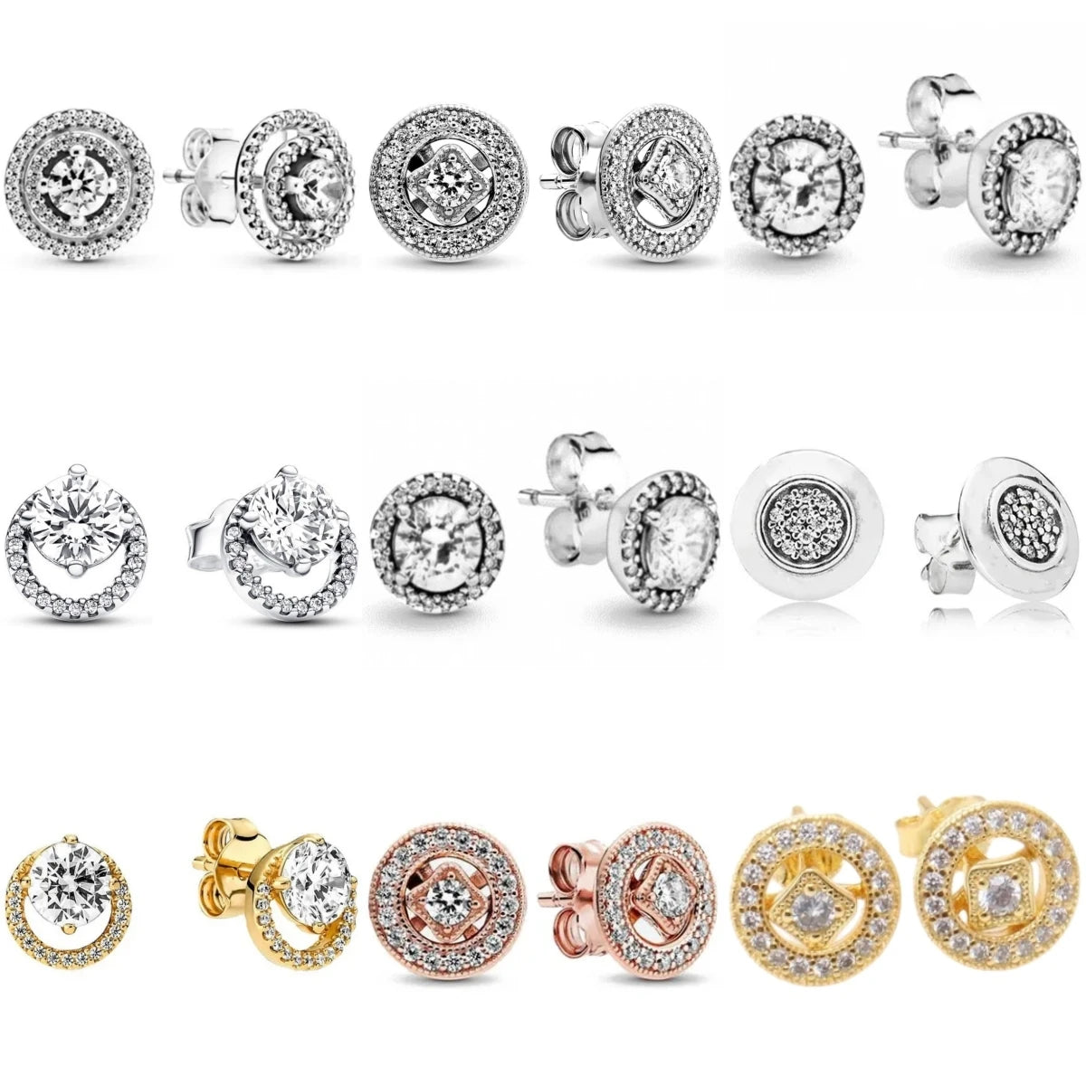 925 Sterling Silver Zircon Stud Earrings Multistyle Earrings For Women Hypoallergenic Elegant Gift For Daily Wear