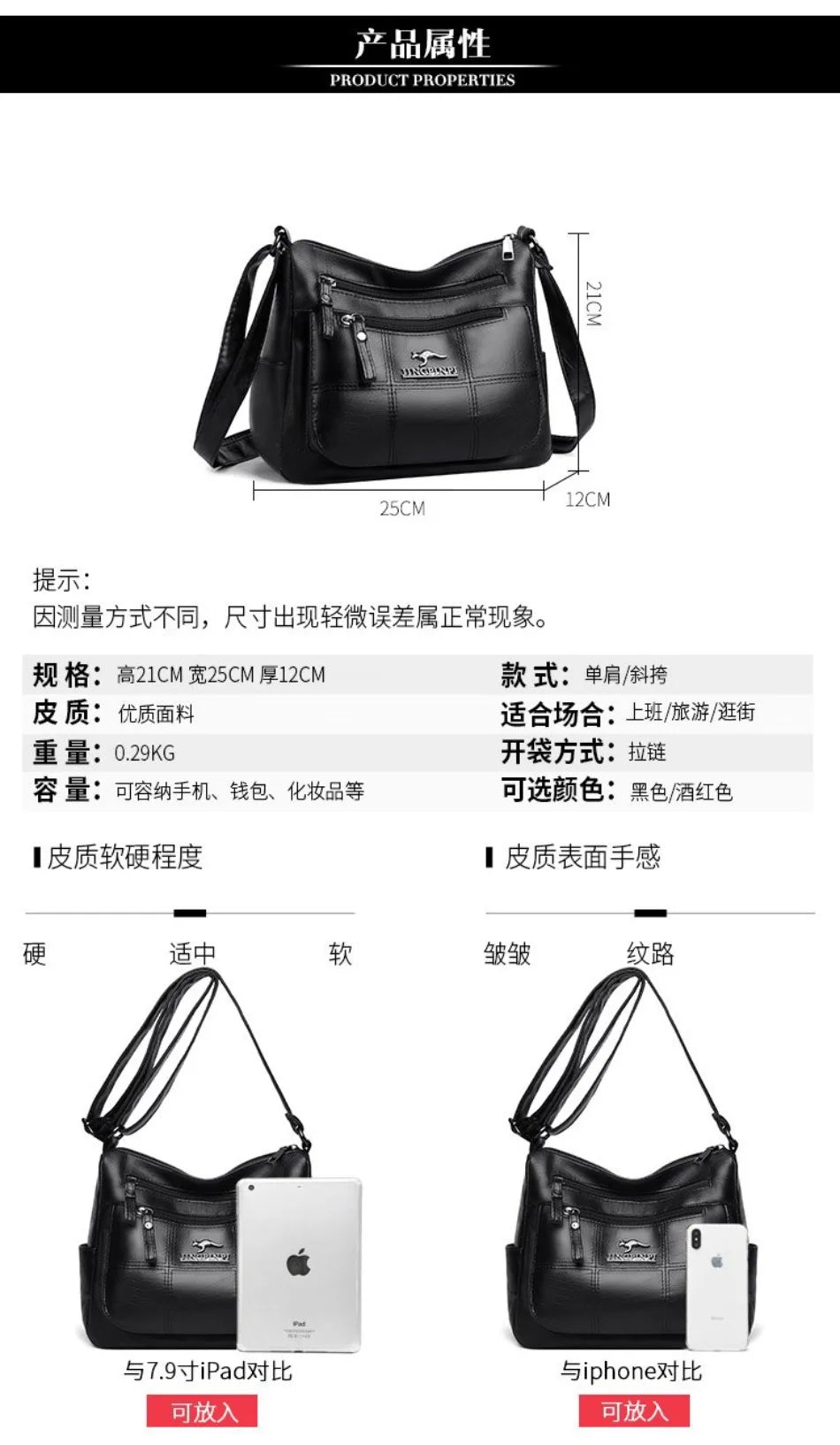High Quality Soft Leather Luxury Purses and Handbags Women's Bag Designer Multi-pocket Crossbody Shoulder Bag for Women 2024 Sac