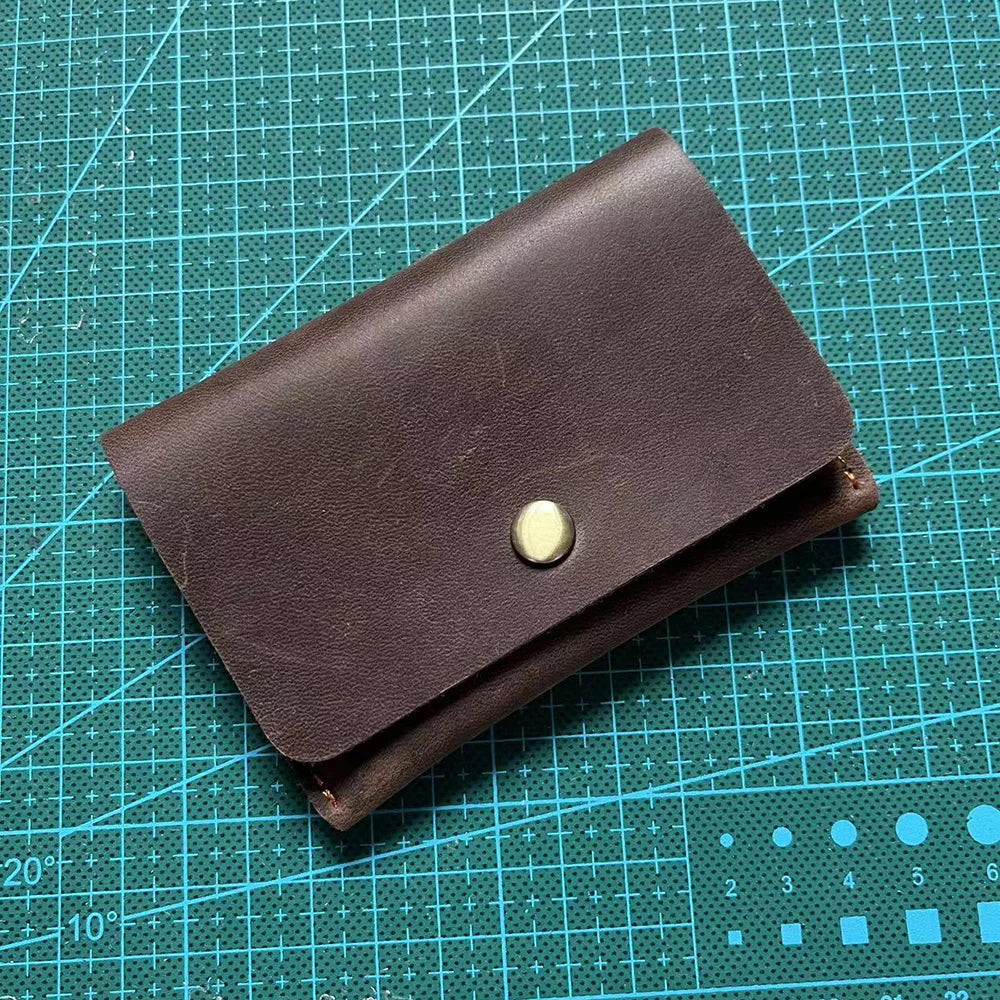 100% Genuine Leather Card Holder Wallet Minimalist 100% Cowhide Leather Wallet Men for Cards