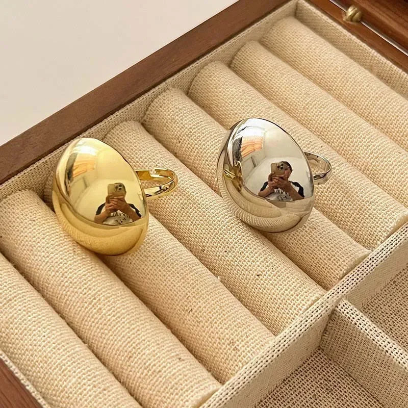 Stainless Steel Adjustable Ring Women Vintage Aesthetic Ring Wedding Fashion Jewelry Geometric Adjustable Rings Jewelry