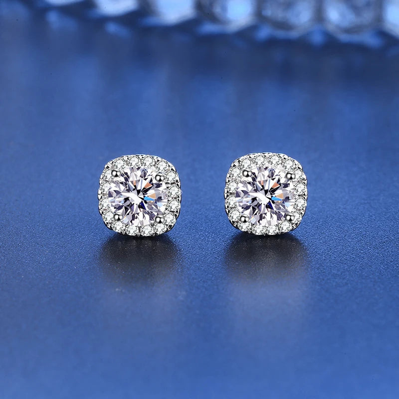 Zircon Earring Stud for Women And Men S925 Sterling Silver 18K Plating Earrings D Color VVS1 As Shinning As Diamond Jewelry