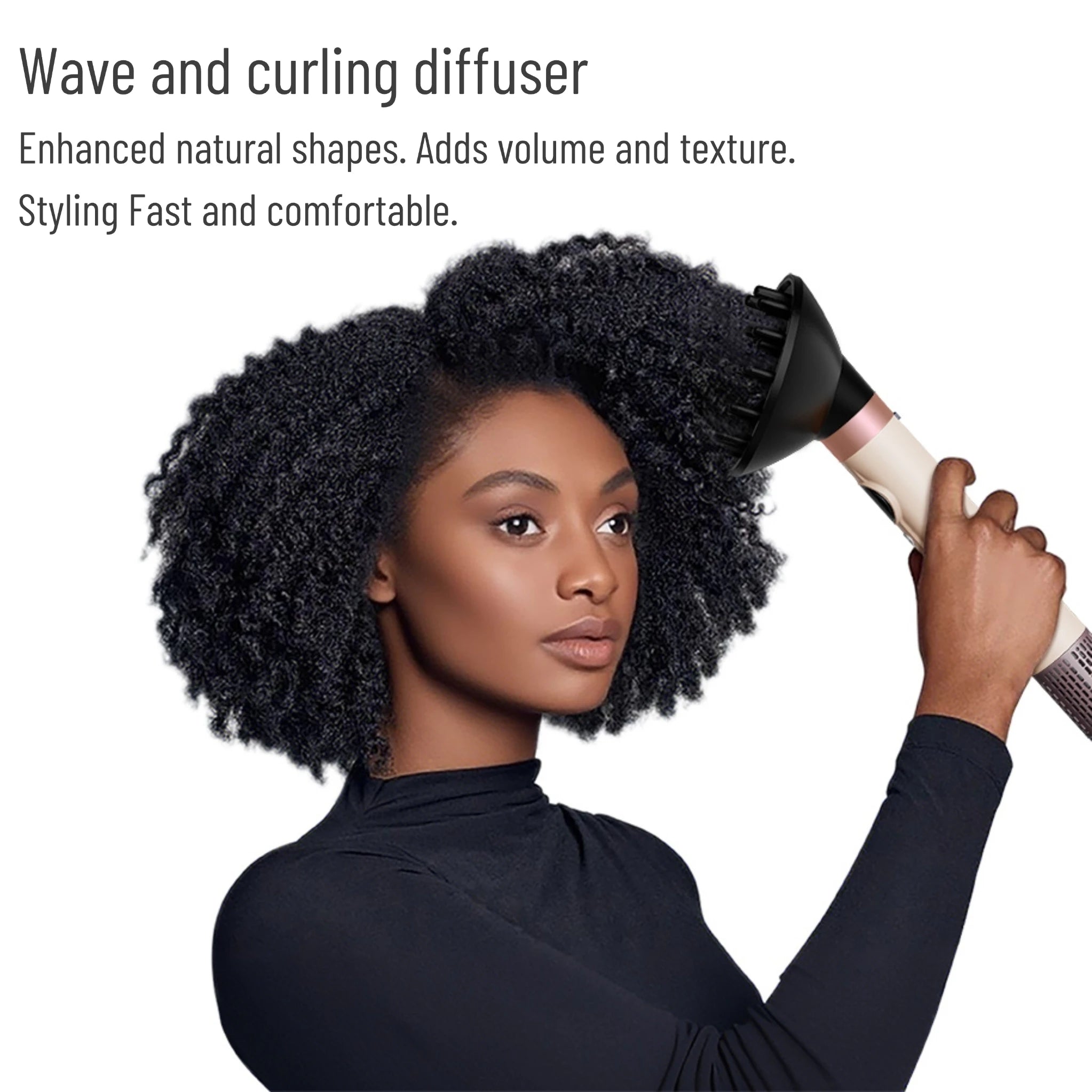 Premium 6 In 1 Hair Styler Professional High Power Hair Dryer Hot Air Brush Curling Barrel Multi Functional Hair Styling Tool