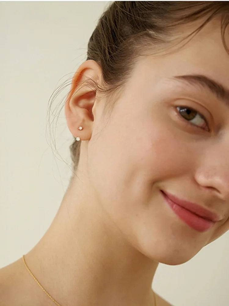 Dazzling Zircon Back Hanging Earring Stud Jackets Earrings For Women Niche Design Daily Accessories  Party Wedding Jewelry Gift