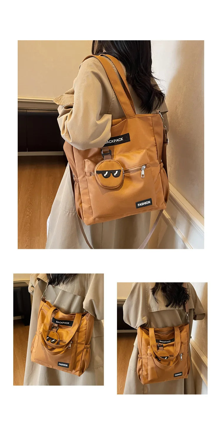 Trendy Crossbody Shoulder Bags for Women Large Capacity Commutre Tote Bag College Style Texture Versatile and Simple Storage Bag