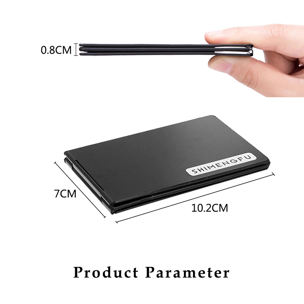 Aluminum Alloy Ultra-thin Card Holder Mini Wallet Driver License ID Cover Bag Driving Cardholder Women Slot Bank Card Package
