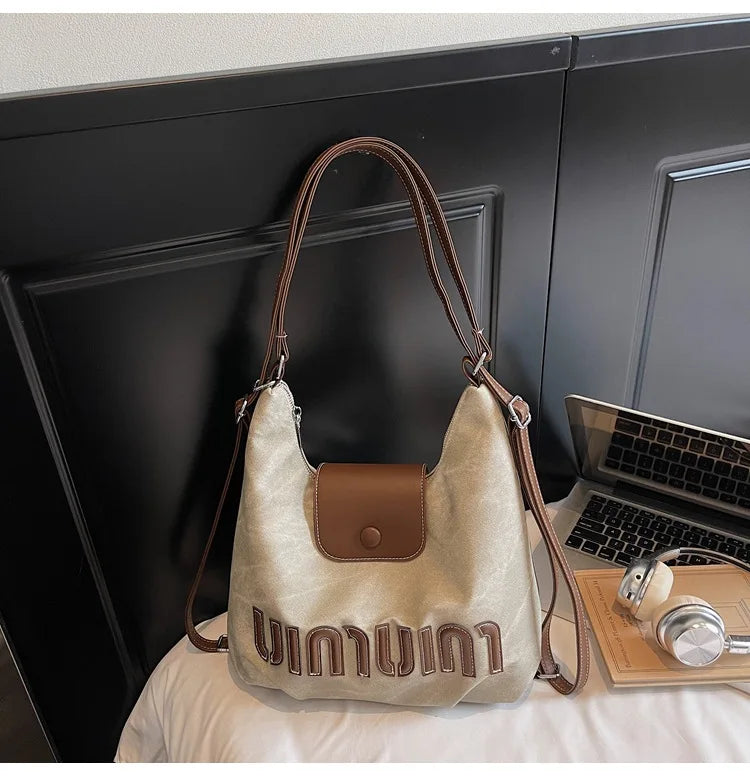 2026 Brown Suede Convertible Tote Backpack, Large Capacity 3-in-1 Work Bag, Adjustable Crossbody Shoulder Bag for Women Commute