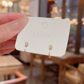 Elegent Minimalist Zircon Stud Earrings for Women Fashion Korean Ear Piercing Delicate Earrings Wedding Party Girl Jewelry Gifts