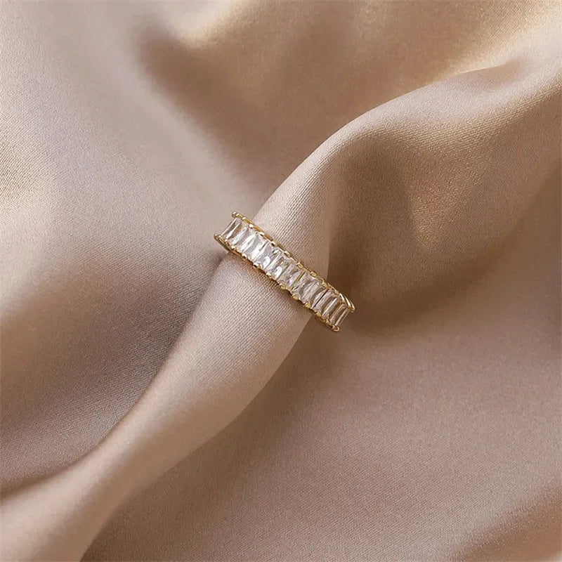 Luxury Retro Gold Color Double Oil Drip Open Rings for Women Irregular Adjustable Finger Ring 2023 New Trendy Wedding Jewelry
