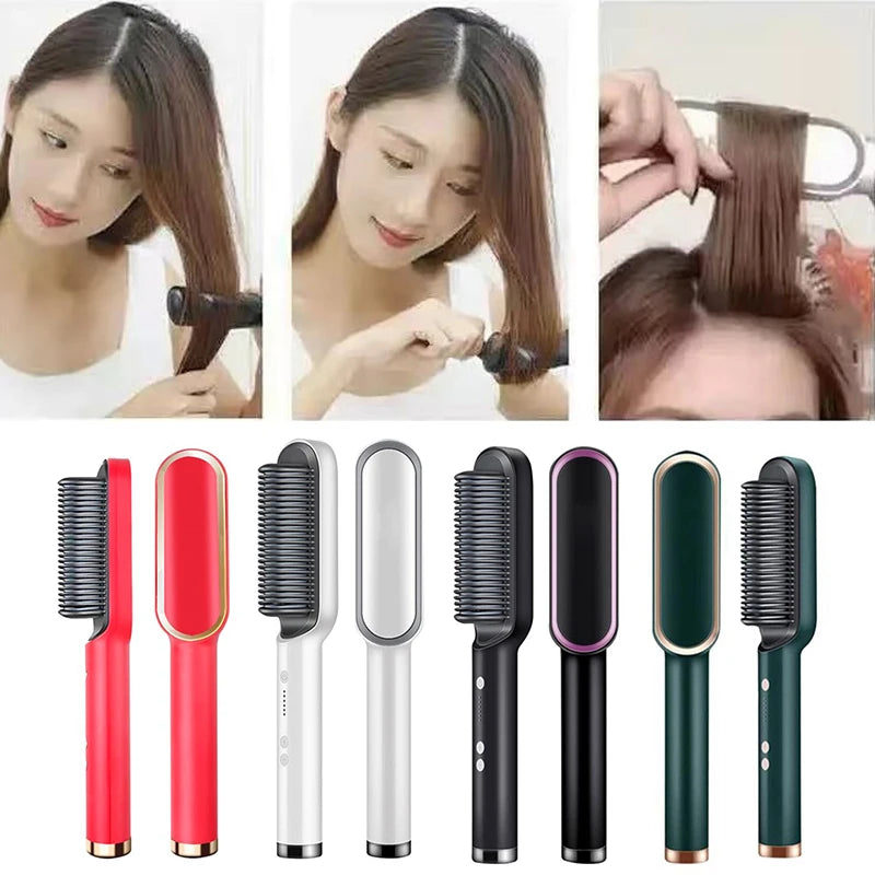 Professional Hair Tyling Tools Salon Steam Styler Hot Mist Nourish Hair Care Water Tank Steam Hair Straightener Brush