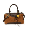 New Retro Frosted Tote Bag Boston Bag Pu Suede Women'S Shoulder Crossbody Bag Commuter Bag