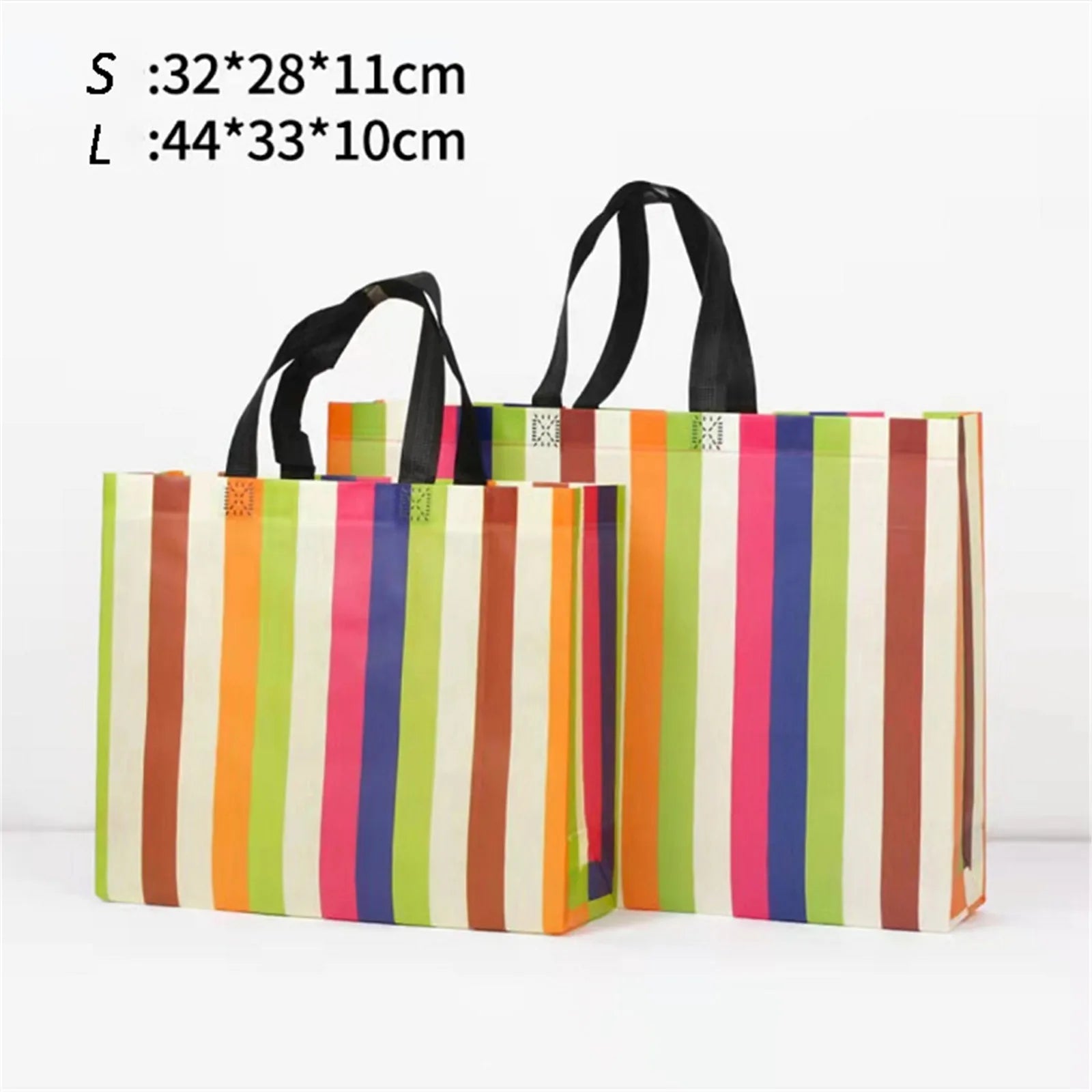New Women Foldable Shopping Bag Reusable Eco Tote Pouch Large Non-woven Shopper Bags  Travel Grocery Shopping Bags
