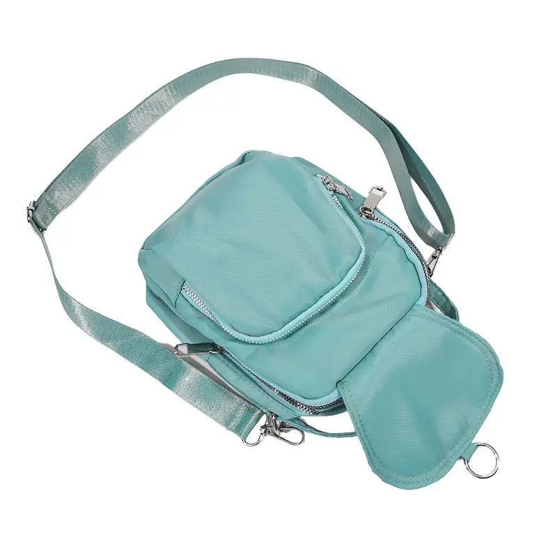 Fashion Simple Oxford Women's Crossbody Bag with Multiple Zipper Pockets Casual Mini Shoulder Bag with Chic Design for Daily Use