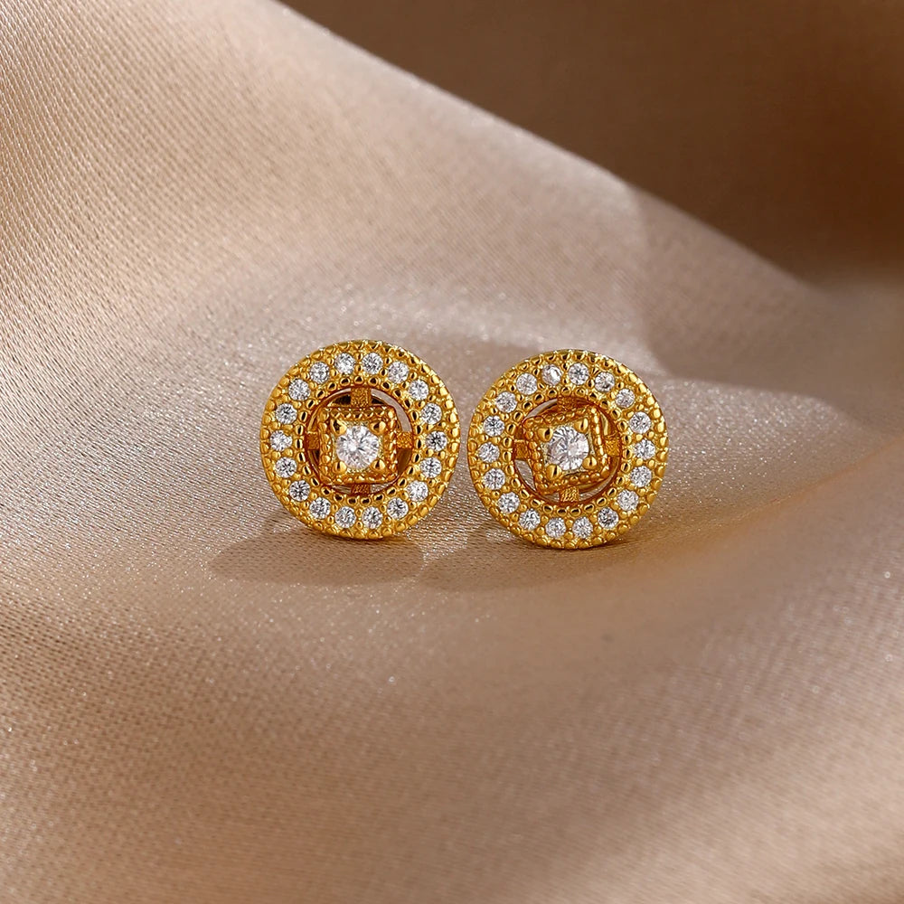 925 Sterling Silver Zircon Stud Earrings Multistyle Earrings For Women Hypoallergenic Elegant Gift For Daily Wear