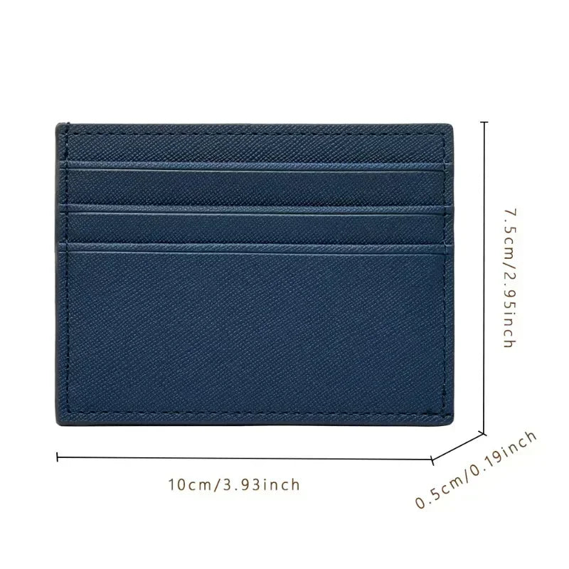 Leather Ultra-thin Card Holder Wallet Large Capacity Double Side Multi-slot Bank Credit Card Gift Card Case ID Bag for Men Women