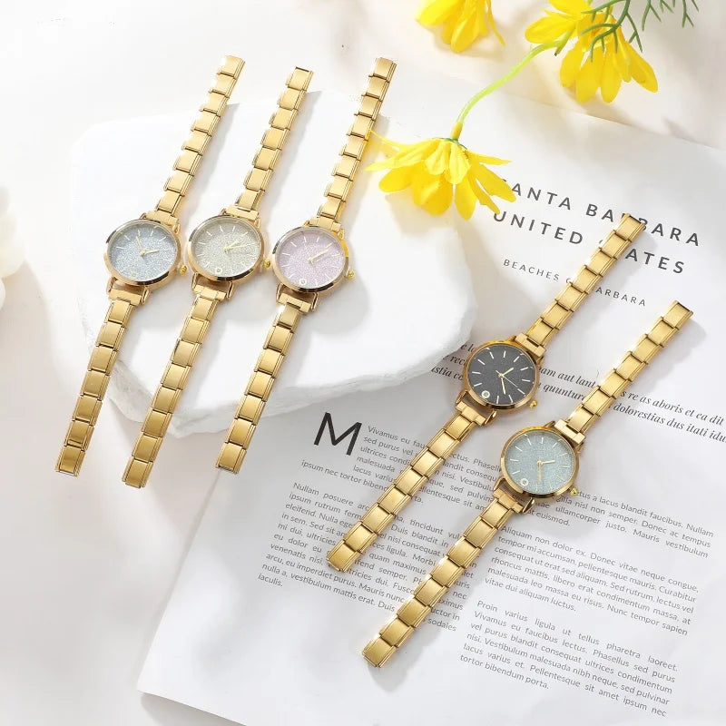 Design Minimalist Women Men Squarel Watch Stainless Steel 9mm Strap Fashion Party Birthday Daily Perfect Gift