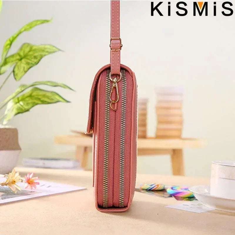 Womens Soft Leather Crossbody Bag Small Wallet Phone Purse Shoulder Bag Fashion Female Handbag