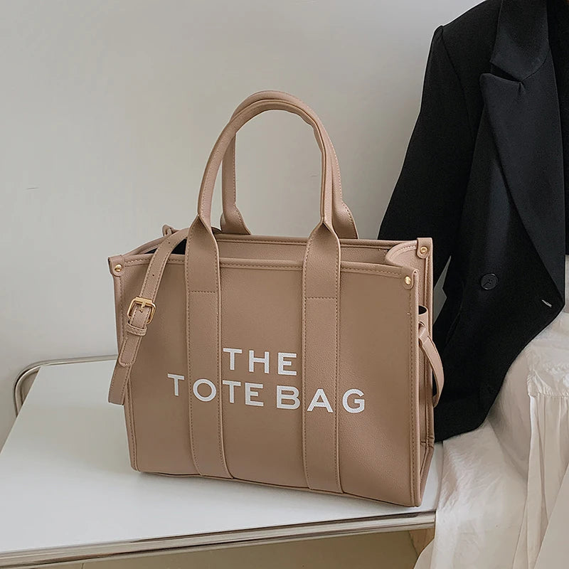 The tote bag For Women Crossbody Female Handbag New Solid Words Lette Leisure Large Bag,Luxury Fashion bag,designer bag for PU